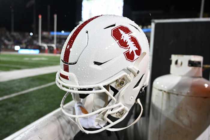 Nov 4, 2023; Pullman, Washington, USA; Stanford Cardinal sits during a game against the Washington State Cougars in the first half at Gesa Field at Martin Stadium. Mandatory Credit: James Snook-USA TODAY Sports